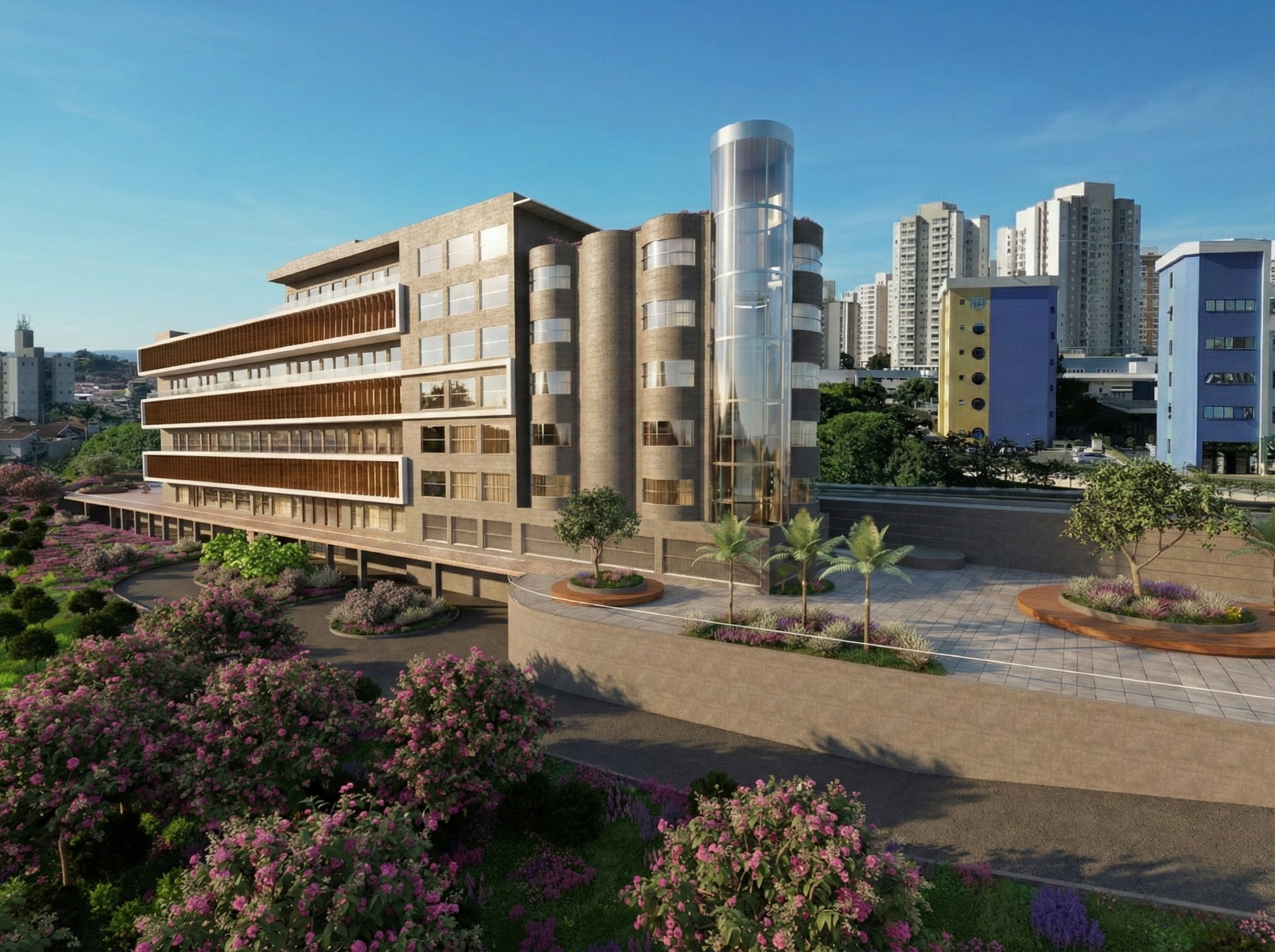 Perspectiva do projeto Núcleo Cultural — requalificação de complexo industrial